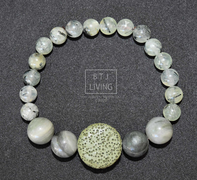 Essential Evergreen Bracelet on black men's handmade beaded bracelets from your premier jewelry dealer